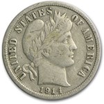 1914-S Barber Dime Fine