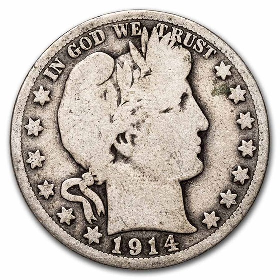 1914-S Barber Half Dollar Good 1914-S Barber Half Dollar Good