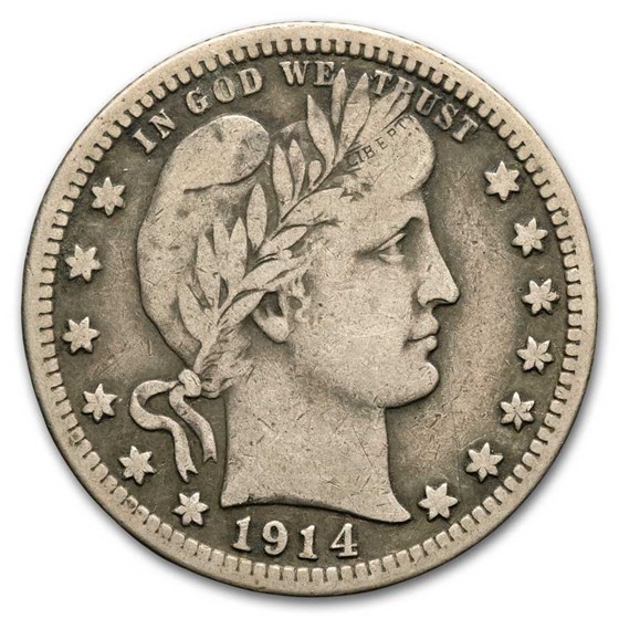 1914-S Barber Quarter Fine 1914-S Barber Quarter Fine