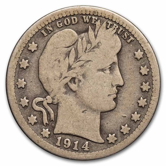 1914-S Barber Quarter VG 1914-S Barber Quarter VG