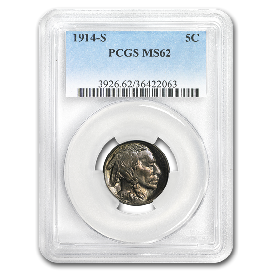 1914-S Buffalo Nickel MS-62 PCGS 1914-S Buffalo Nickel MS-62 PCGS