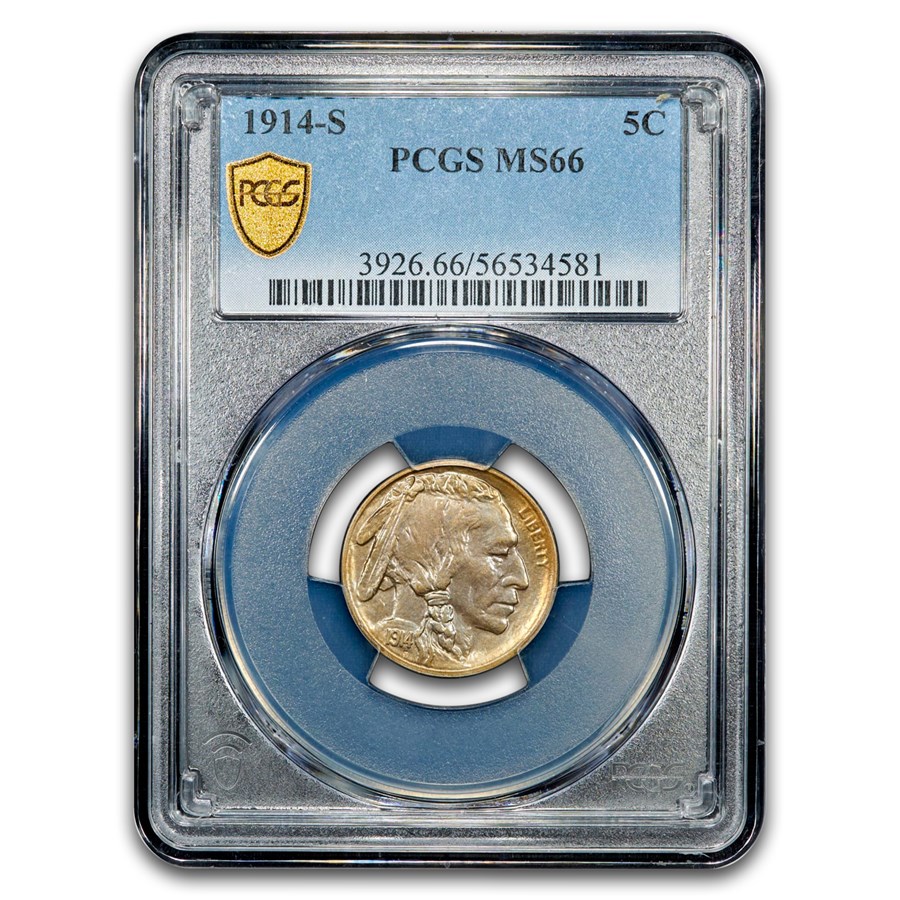 1914-S Buffalo Nickel MS-66 PCGS