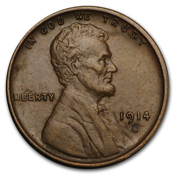 1914-S Lincoln Cent AU 1914-S Lincoln Cent AU