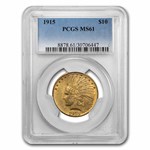 1915 $10 Indian Gold Eagle MS-61 PCGS