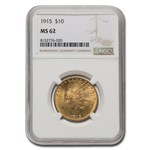 1915 $10 Indian Gold Eagle MS-62 NGC