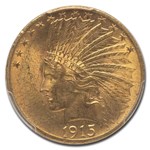 1915 $10 Indian Gold Eagle MS-62 PCGS