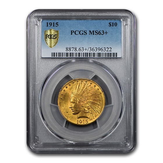 1915 $10 Indian Gold Eagle MS-63+ PCGS 1915 $10 Indian Gold Eagle MS-63+ PCGS