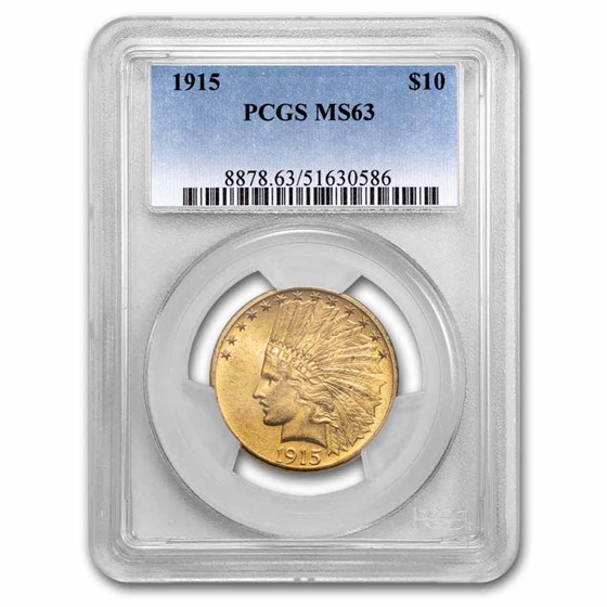 1915 $10 Indian Gold Eagle MS-63 PCGS 1915 $10 Indian Gold Eagle MS-63 PCGS