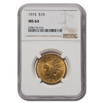 1915 $10 Indian Gold Eagle MS-64 NGC
