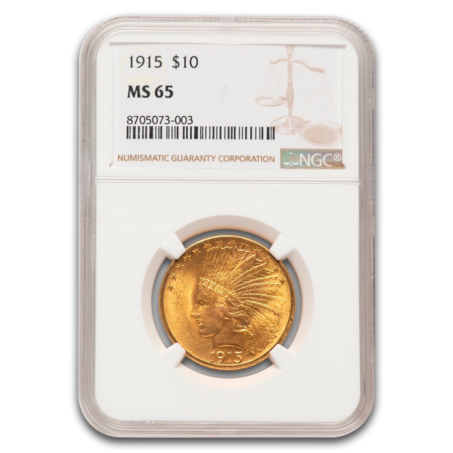 1915 $10 Indian Gold Eagle MS-65 NGC