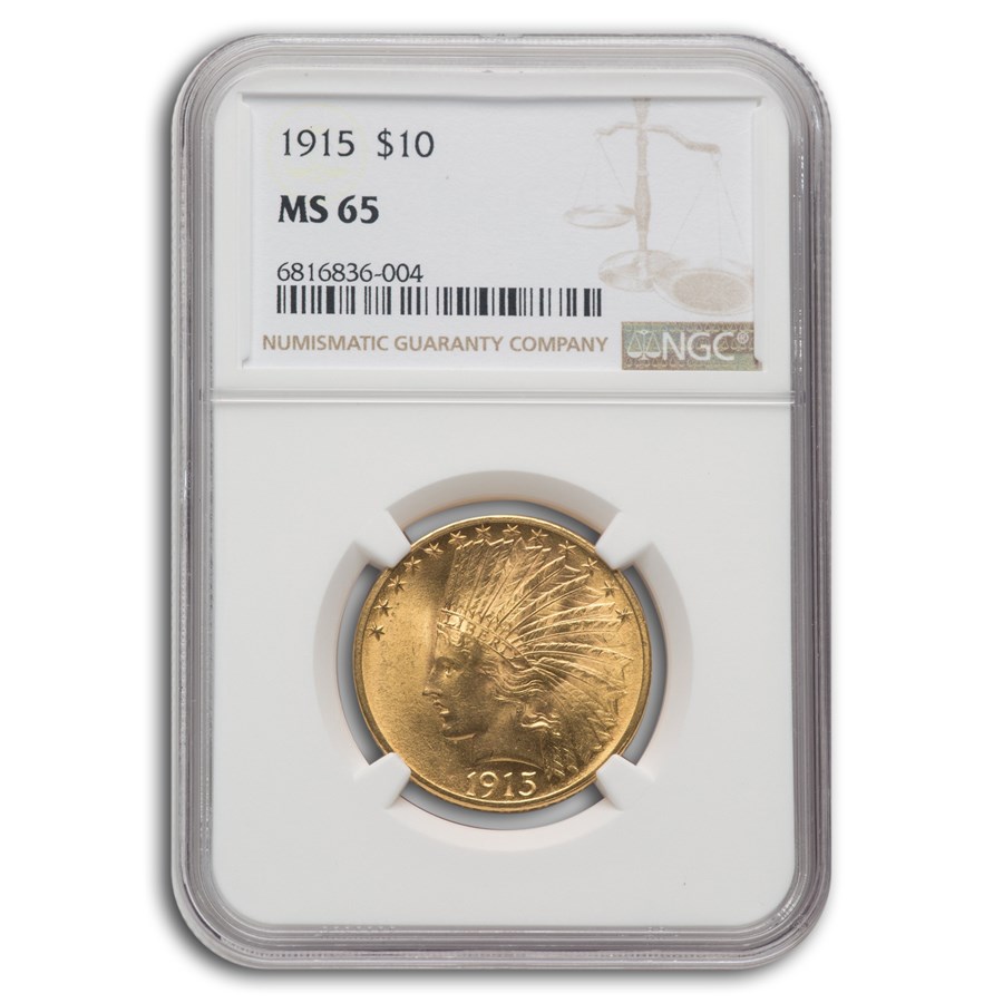 1915 $10 Indian Gold Eagle MS-65 NGC