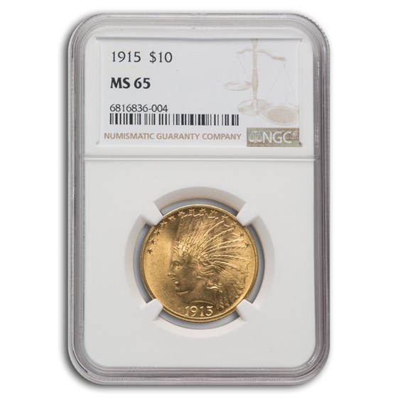 1915 $10 Indian Gold Eagle MS-65 NGC 1915 $10 Indian Gold Eagle MS-65 NGC