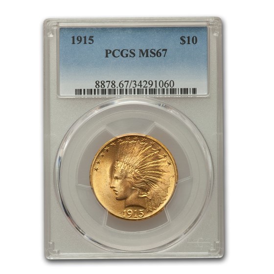 1915 $10 Indian Gold Eagle MS-67 PCGS 1915 $10 Indian Gold Eagle MS-67 PCGS