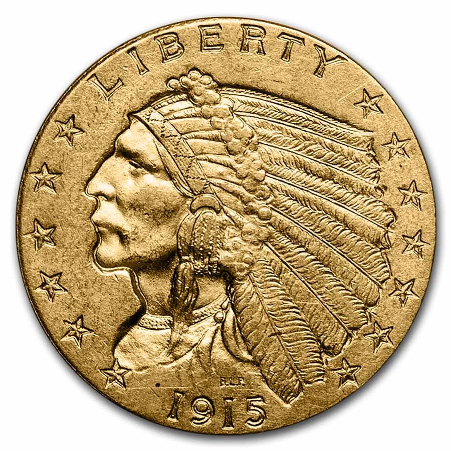 1915 $2.50 Indian Gold Quarter Eagle BU