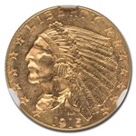 1915 $2.50 Indian Gold Quarter Eagle MS-63 NGC