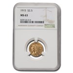 1915 $2.50 Indian Gold Quarter Eagle MS-63 NGC
