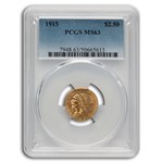 1915 $2.50 Indian Gold Quarter Eagle MS-63 PCGS