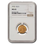 1915 $2.50 Indian Gold Quarter Eagle MS-65 NGC