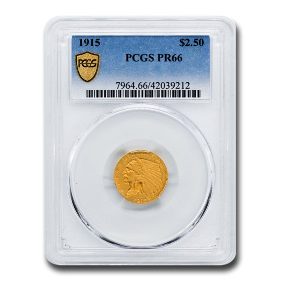 1915 $2.50 Indian Gold Quarter Eagle PR-66 PCGS 1915 $2.50 Indian Gold Quarter Eagle PR-66 PCGS