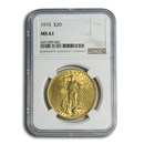 1915 $20 St Gaudens Gold Double Eagle MS-61 NGC