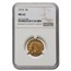 1915 $5 Indian Gold Half Eagle MS-62 NGC