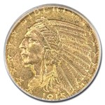 1915 $5 Indian Gold Half Eagle MS-62 PCGS