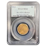 1915 $5 Indian Gold Half Eagle MS-62 PCGS