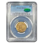 1915 $5 Indian Gold Half Eagle MS-63+ PCGS CAC