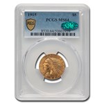 1915 $5 Indian Gold Half Eagle MS-64 PCGS CAC