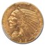 1915 $5 Indian Gold Half Eagle MS-64 PCGS