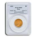 1915 $5 Indian Gold Half Eagle MS-65 PCGS