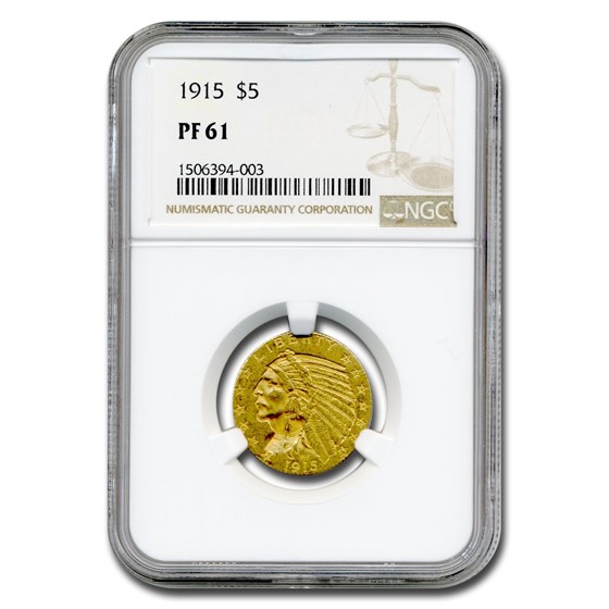 1915 $5 Indian Gold Half Eagle PF-61 NGC