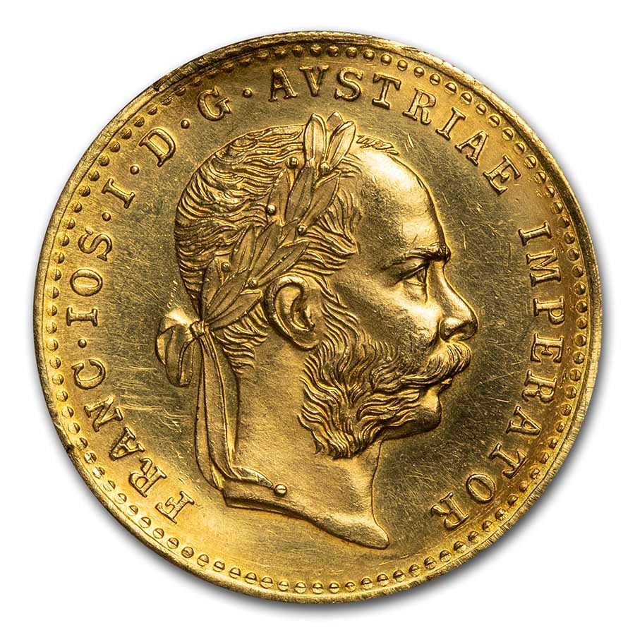 1915 Austria Gold 1 Ducat BU-Prooflike (Abrasions)