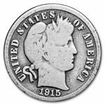 1915 Barber Dime 50-Coin Roll Avg Circ