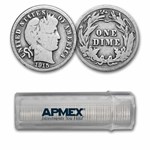 1915 Barber Dime 50-Coin Roll Avg Circ