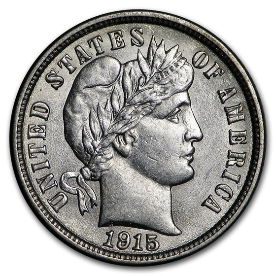 1915 Barber Dime AU 1915 Barber Dime AU