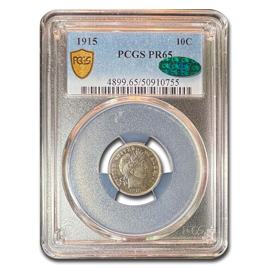 1915 Barber Dime PR-65 PCGS CAC