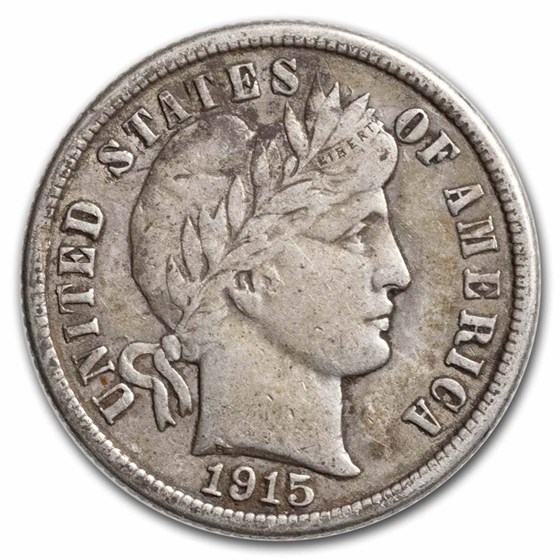 1915 Barber Dime XF 1915 Barber Dime XF