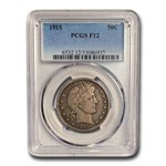 1915 Barber Half Dollar Fine-12 PCGS