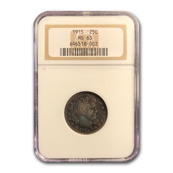 1915 Barber Quarter MS-63 NGC 1915 Barber Quarter MS-63 NGC