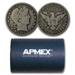 1915-D Barber Half Dollar 20-Coin Roll Avg Circ