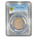 1915-D Barber Half Dollar MS-64+ PCGS