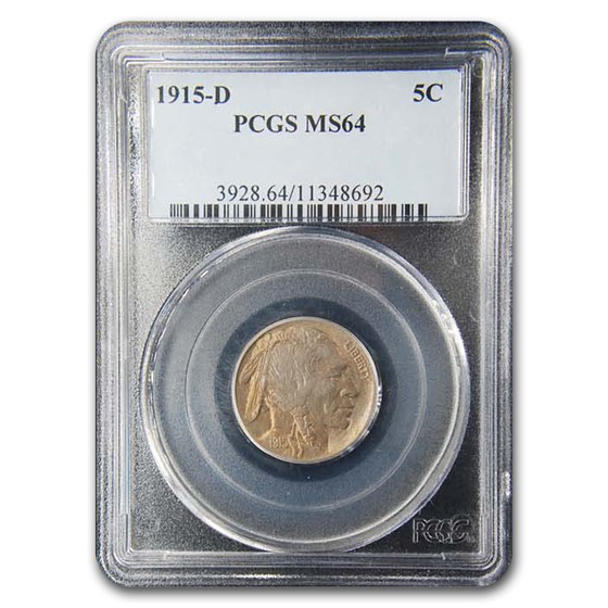 1915-D Buffalo Nickel MS-64 PCGS 1915-D Buffalo Nickel MS-64 PCGS