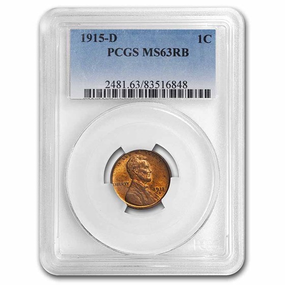 1915-D Lincoln Cent MS-63 PCGS (Red/Brown) 1915-D Lincoln Cent MS-63 PCGS (Red/Brown)