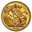 1915 Great Britain Gold Sovereign George V BU