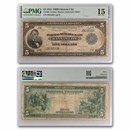 1915 (J-Kansas City) $5.00 FRBN F-15 PMG (Fr#800)