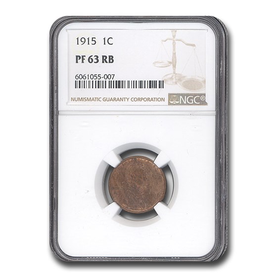 1915 Lincoln Cent PF-63 NGC (Red/Brown) 1915 Lincoln Cent PF-63 NGC (Red/Brown)