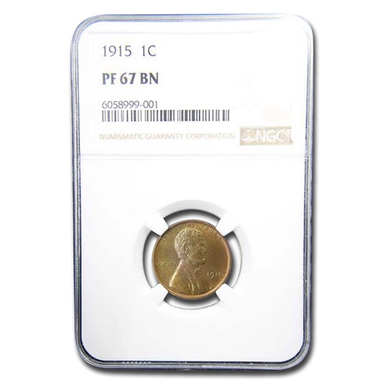 1915 Lincoln Cent PF-67 NGC (Brown) 1915 Lincoln Cent PF-67 NGC (Brown)