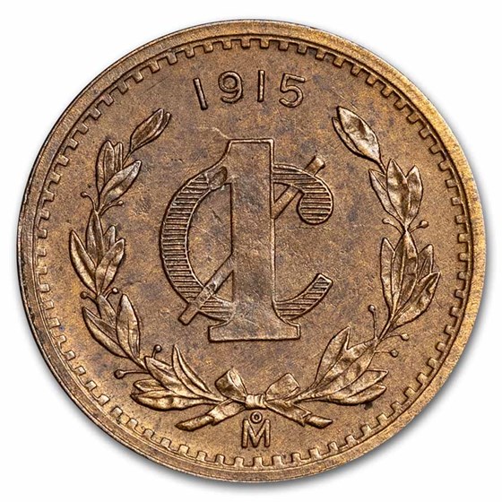 1915 Mexico Bronze "Zapata Issue" 1 Centavo BU 1915 Mexico Bronze "Zapata Issue" 1 Centavo BU