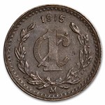 1915 Mexico Bronze "Zapata Issue" 1 Centavo XF